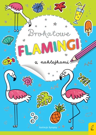 Brokatowe flamingi z naklejkami