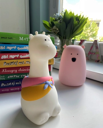 Żyrafa Lampka Silikonowa Biała Rabbit&Friends