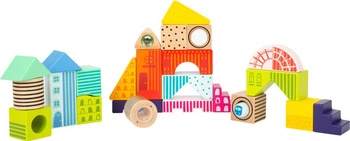 Sensoryczne klocki drewniane Świat fantazji 11748-SF-Small Foot, klocki dla dzieci