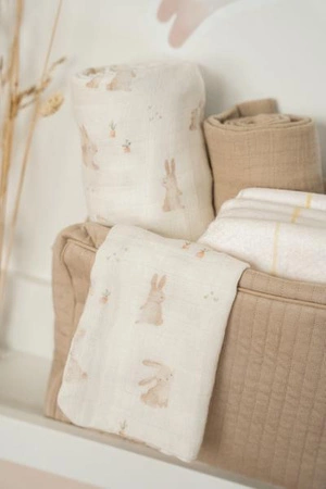 Little Dutch Bawełniany ręcznik muślinowy Baby Bunny - 75 x 75 cm TE50603023