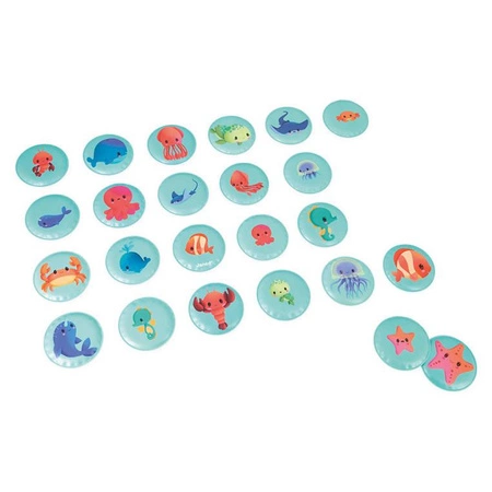 Gra memory do kąpieli Morskie dzieci 24 elementy 2+, Janod