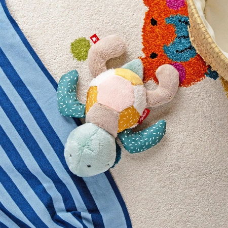 Pierwsza przytulanka Żółw patchworkowa maskotka zabawka dla dzieci sigikid