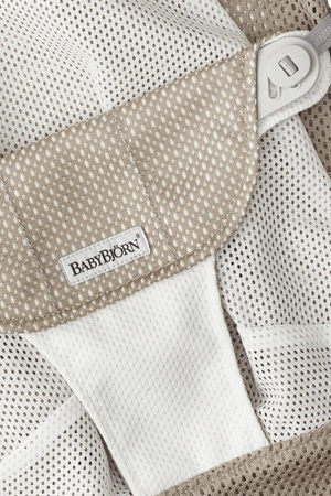 BABYBJORN - poszycie do leżaczka Balance Soft Szary Beż/Biały, Mesh