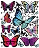 Naplamki Tęczowe motylki duży arkusz