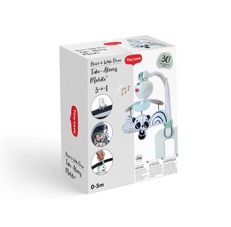 Karuzela podróżna kompaktowa Decor czarno-biała