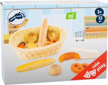 Akcesoria do zabawy w sklep Rumiane wypieki 11444-Small Foot Design, drewniane artykuły spożywcze