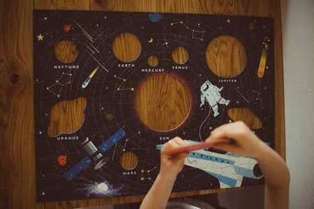 Mudpuppy Puzzle Układ Słoneczny z elementami w kształcie planet 5+
