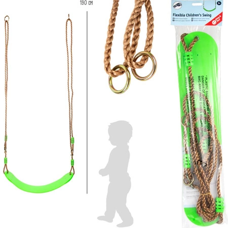 Zielona elastyczna huśtawka 11585-Small Foot, zabawy w plenerze