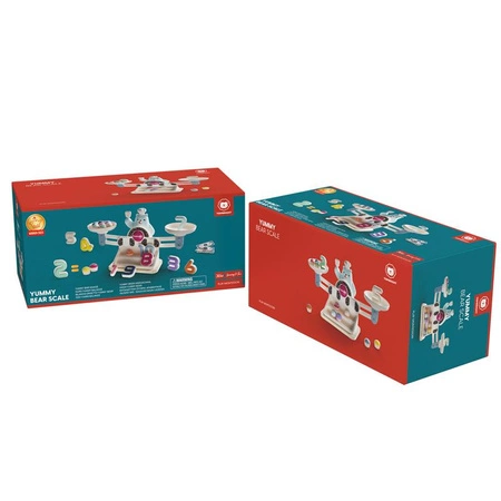 Głodny Miś Waga szalkowa zabawka edukacyjna Montessori 36 mies.+ TOPBRIGHT