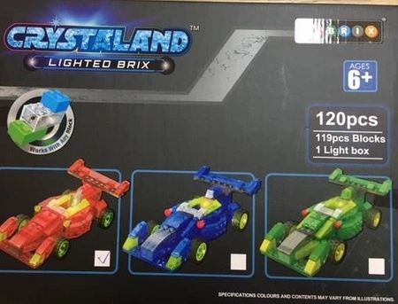 Klocki swiecace LED auto wyścigowe