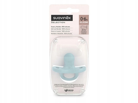Smoczek 100% silikonowy 0-6m fizjologiczny sx pro colour essence niebieski Suavinex