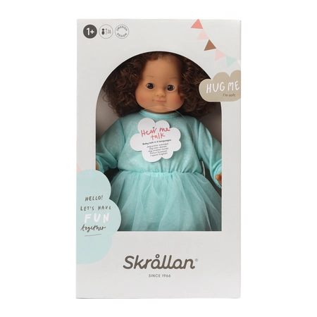 Duża lalka interaktywna Lillan brunetka odgrywanie ról dla dzieci Skrållan