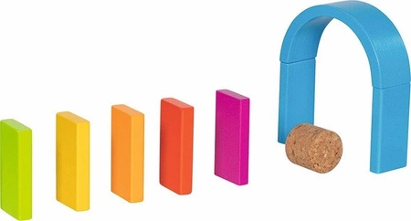 Drewniana układanka 3D klocki drewniane i korkowe 40 el. Goki 58353