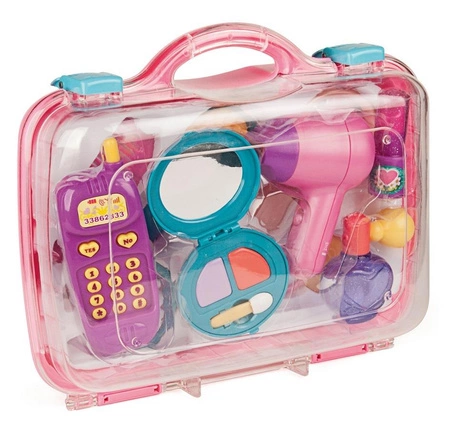Zabawkowy zestaw kosmetyczny w walizce - salon urody