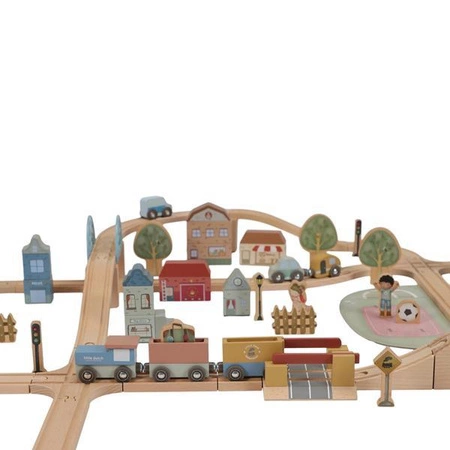 Little Dutch Drewniana kolejka XXL - 107 elementów LD4487