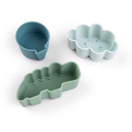 Done by Deer Foremki Silikonowe 3szt Happy Clouds Blue