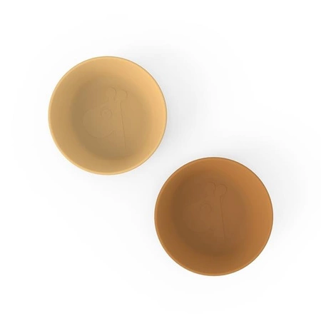 Done by Deer Miseczka dla Dziecka Kiddish Raffi Mustard 2 szt.