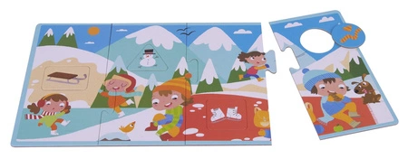Puzzle 4 układanki Apli Kids - Cztery pory roku 3+