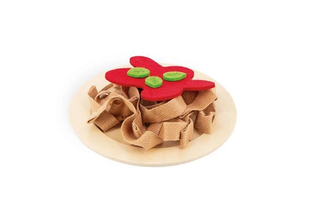 Filcowy zestaw makaronów i akcesoria do przyrządzania włoskiej pasty 3+, Janod