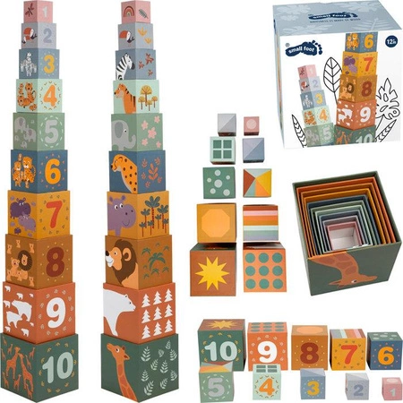 Piramida do układania Cyfry Safari 11957- Small Foot, układanki piramidy