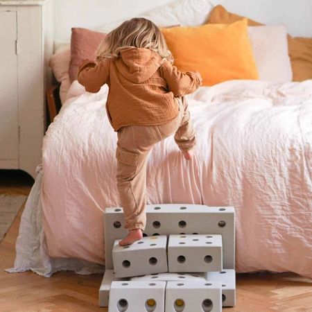 MODU Curiosity kit 4in1 - Kreatywne klocki rozwijające motorykę dużą, czerwony