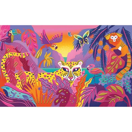 Zestaw kreatywny Malowanie farbami 3D Dżungla 7+, Janod