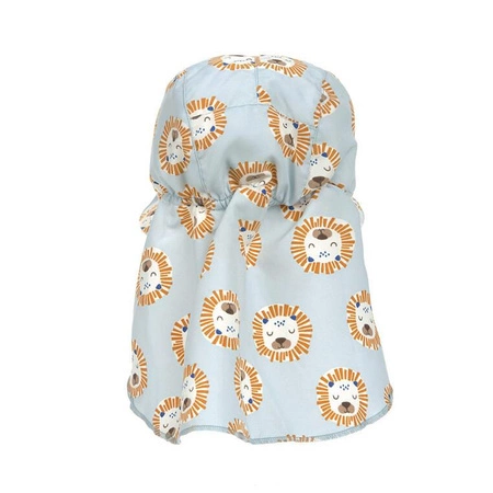 Lassig Czapka przeciwsłoneczna z daszkiem i osłoną karku UV80 Splash & Fun Lew powder blue, rozm. 50/51