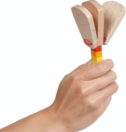 Drewniana kołatka w kolorach tęczy 61875-Goki, instrumenty dla dzieci