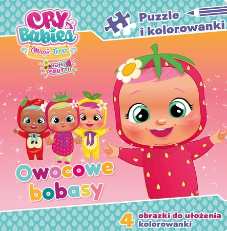 Owocowe bobasy. Cry babies. Puzzle i kolorowanki