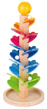 Kulodrom, Tęczowa zjeżdżalnia dla kulek, Sound, 53832-goki, zabawki drewniane