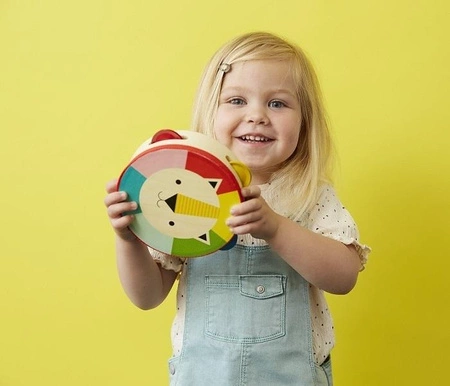 Petit Collage Tamburyn Drewniany Lew