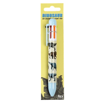 Długopis 6 kolorów, Dinozaury, Rex London