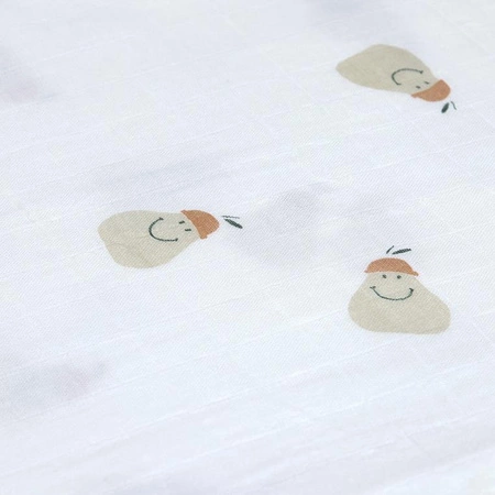 Lassig Bambusowy otulacz kocyk 120x120cm zestaw 2 szt. Happy Fruits Pear