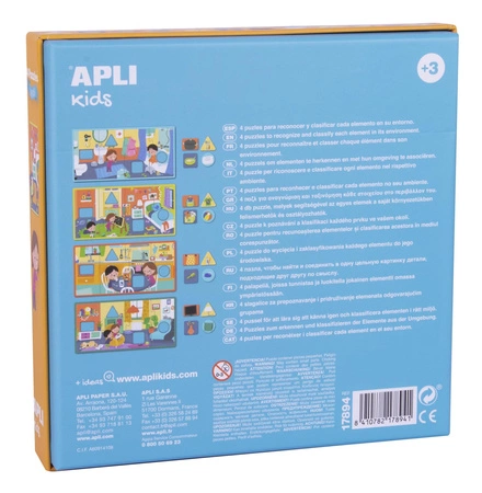 Puzzle 4 układanki Apli Kids - W domu 3+