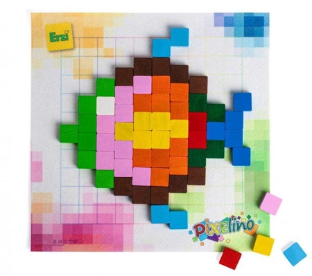 Drewniane klocki 100 szt układanka Pixelino Maxi Erzi 42292