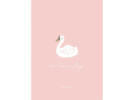Plakat dziecięcy 30x42 Pink swan FUNKYBOX
