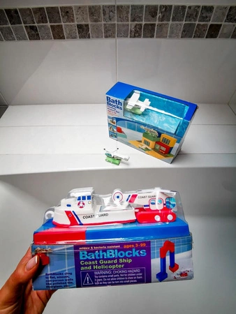 Zabawka do kąpieli BathBlocks - Straż przybrzeżna z helikopterem 11 el.