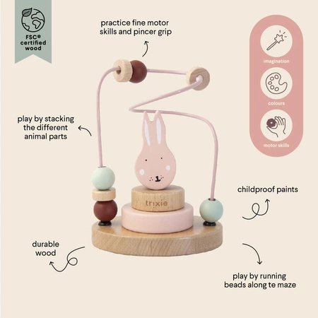 Labirynt z drewnianymi koralikami - Królik