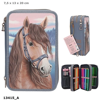 Piórnik 3 komorowy z wyposażeniem Miss Melody 3D 13415A