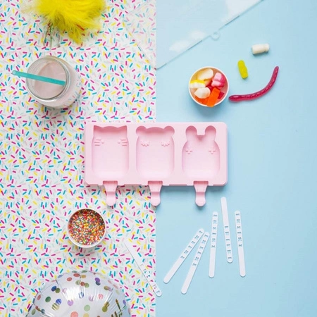 Silikonowe foremki do lodów We Might Be Tiny - Powder Pink