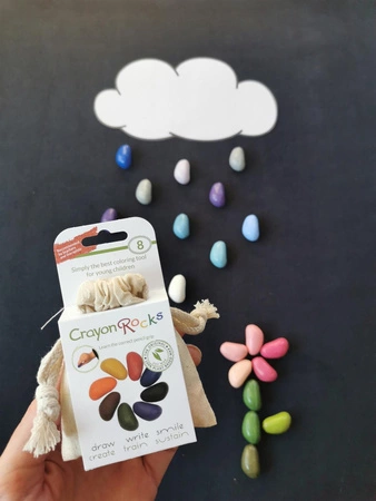 Kredki Crayon Rocks w bawełnianym woreczku - 8 kolorów