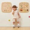 VIGA Drewniana Tablica Manipulacyjna Sensoryczna Labirynt Dotknij i Dopasuj