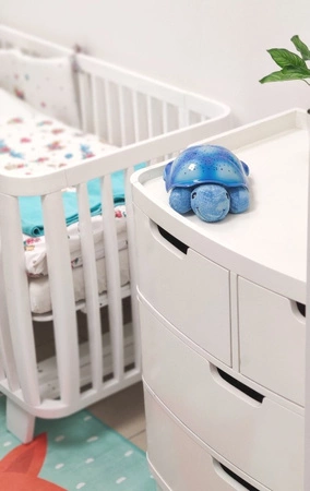 Cloud b® Twinkling Twilight Turtle™ Aqua - Lampka nocna z projekcją świetlną - Żółw niebieski