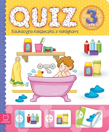 Quiz 3-latka edukacyjna książeczka z naklejkami