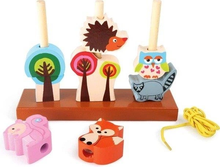 Układanka na palikach ze zwierzętami Small Foot