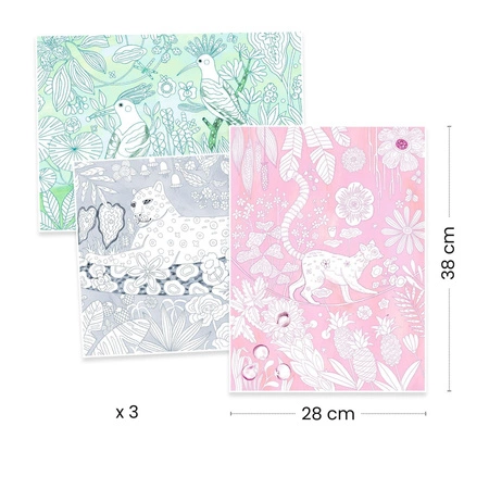 Obrazy do kolorowania w teczce - DŻUNGLA DJ08690