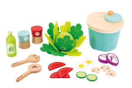 Filcowy zestaw do przyrządzania sałatki 3+, Janod