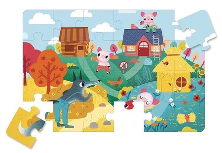 Auzou Puzzle 3 Świnki z przestrzennymi zwierzątkami 56499