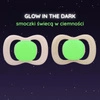 Smoczek silikonowy symetryczny 6 mies.+ 2 szt. glow in the dark róż/latte, b.box