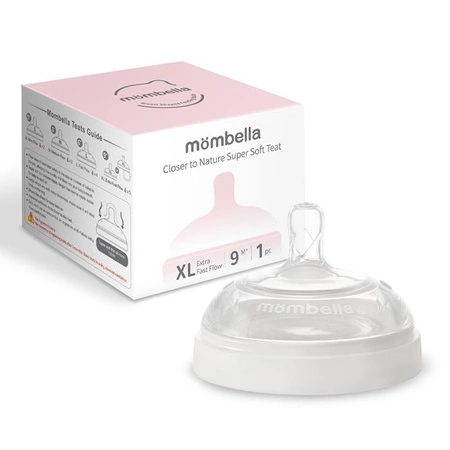 Mombella Smoczek do Butelki Antykolkowej Breast Shape XL Ivory